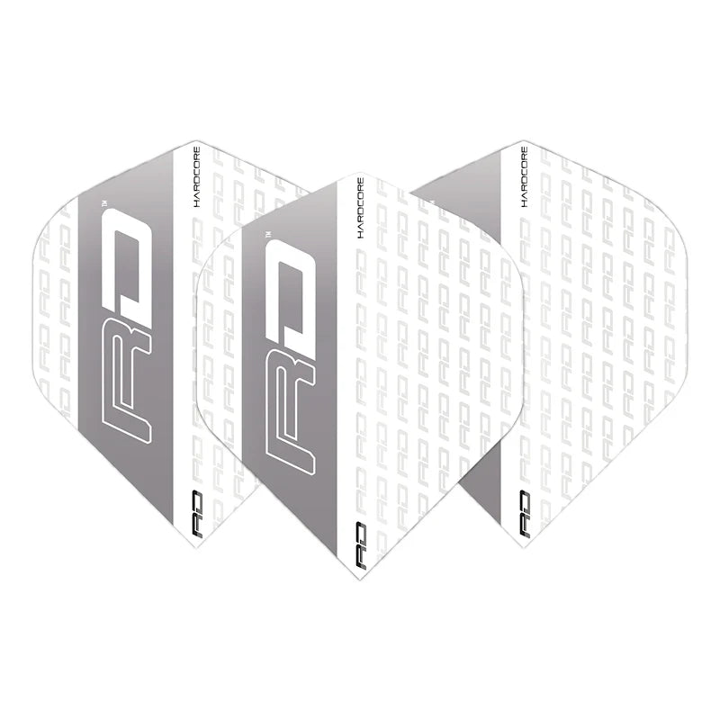 White & Grey Hardcore XT Standard flights | Red Dragon