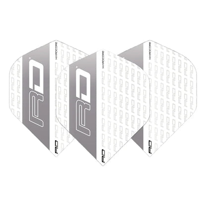 White & Grey Hardcore XT Standard flights | Red Dragon