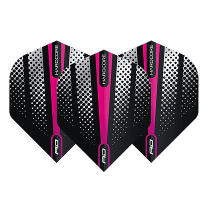Hardcore Radical Pink Flash Dart Flights | Red Dragon