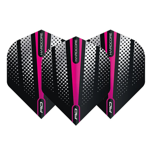 Hardcore Radical Pink Flash Dart Flights | Red Dragon