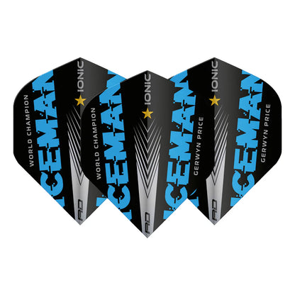 Iceman World Champion Blue Edition Hardcore Standard Dart Flights | Red Dragon