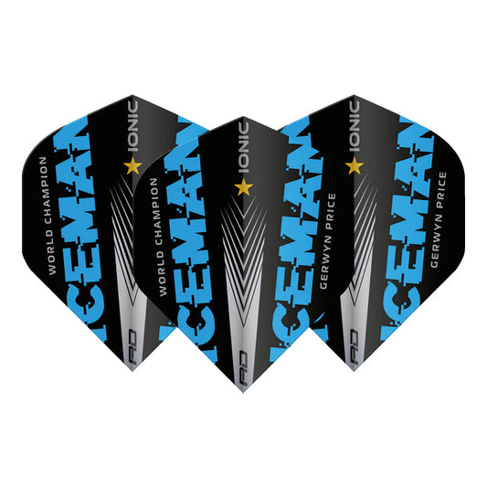 Iceman World Champion Blue Edition Hardcore Standard Dart Flights | Red Dragon