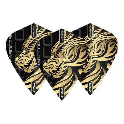 Jonny Clayton Gold Dragon Hardcore Kite Dart Flights | Red Dragon