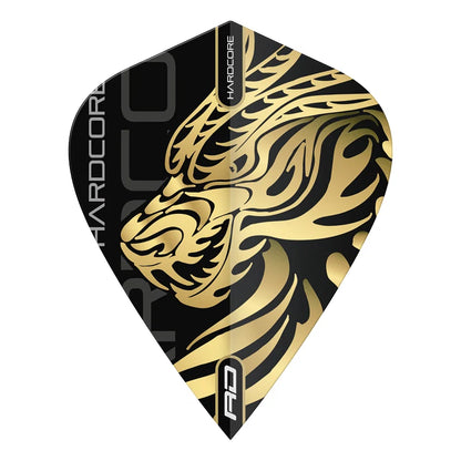 Jonny Clayton Gold Dragon Hardcore Kite Dart Flights | Red Dragon