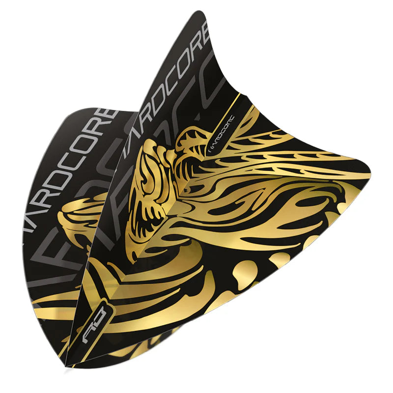 Jonny Clayton Gold Dragon Hardcore Freestyle Dart Flights | Red Dragon