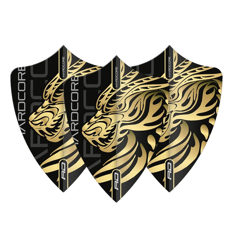 Jonny Clayton Gold Dragon Hardcore Freestyle Dart Flights | Red Dragon