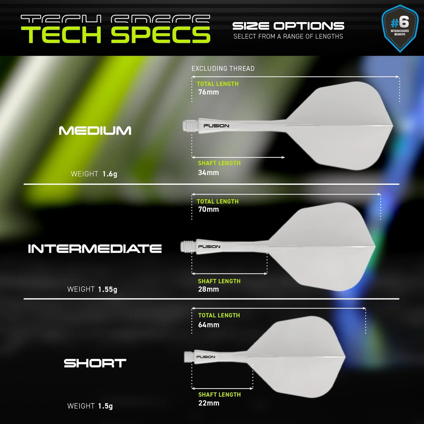 Fusion Integrated Flight & Shaft White | Winmau