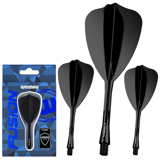 Fusion Arrow Integrated Flight & Shaft - Black | Winmau