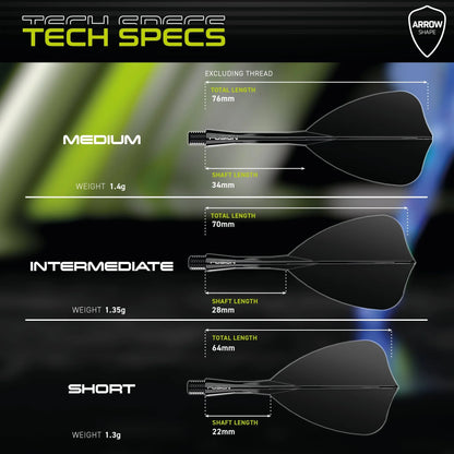 Fusion Arrow Integrated Flight & Shaft - Black | Winmau