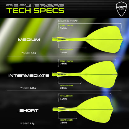 Fusion Arrow Integrated Flight & Shaft - Yellow | Winmau