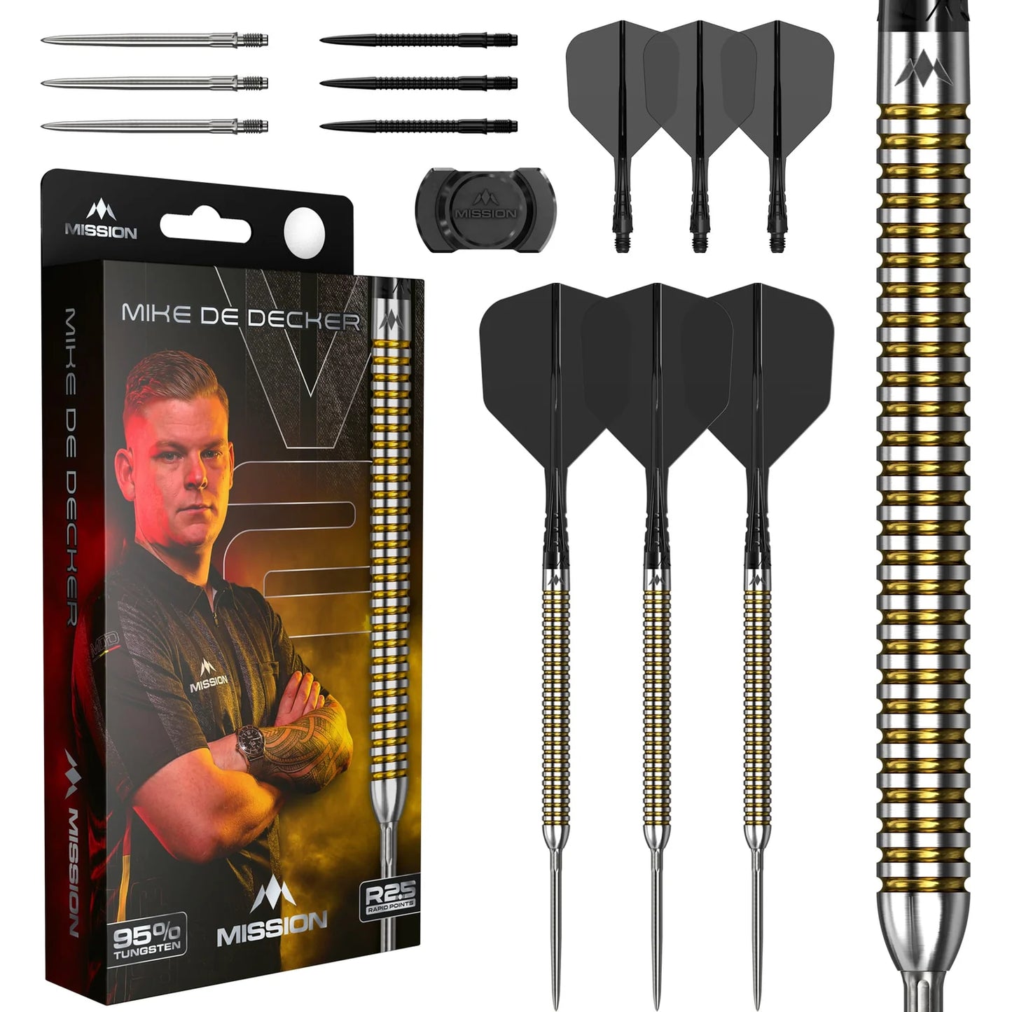 Mike De Decker V2 R2.5 Steel Tip Darts | Mission