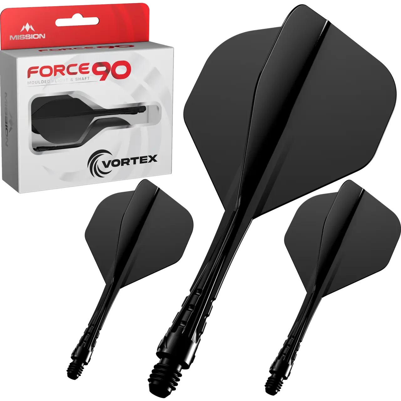 Force 90 Vortex - Moulded Flight & Shaft - Black | Mission