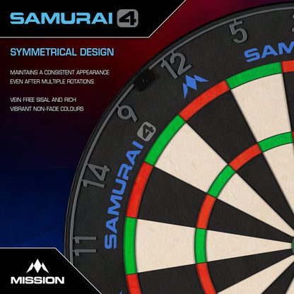 Samurai 4 Dartboard - Profession Graphite Grey Edition | Mission