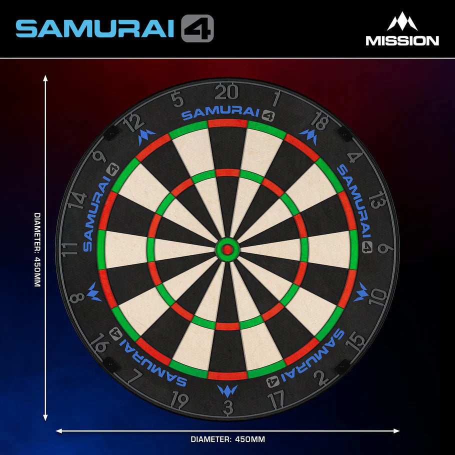 Samurai 4 Dartboard - Profession Graphite Grey Edition | Mission