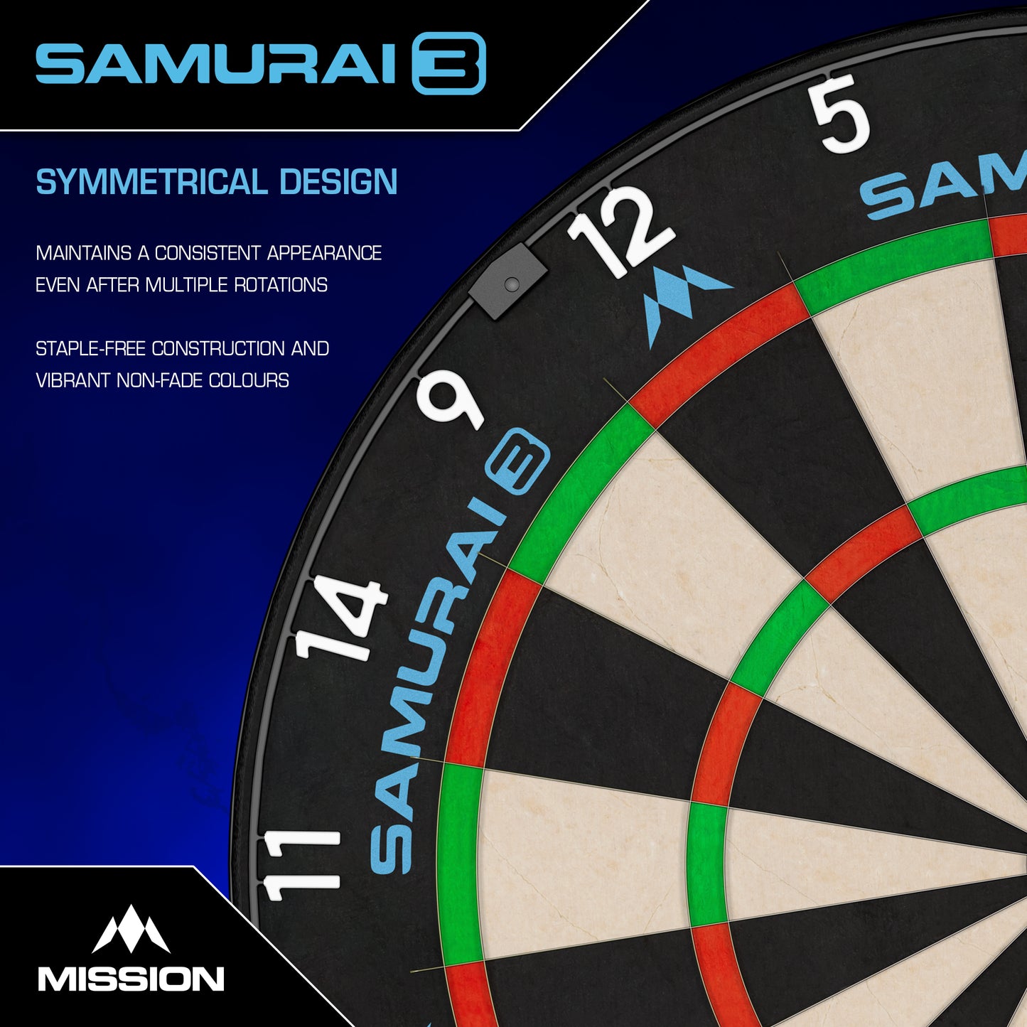 Samurai 3 Dartboard | Mission