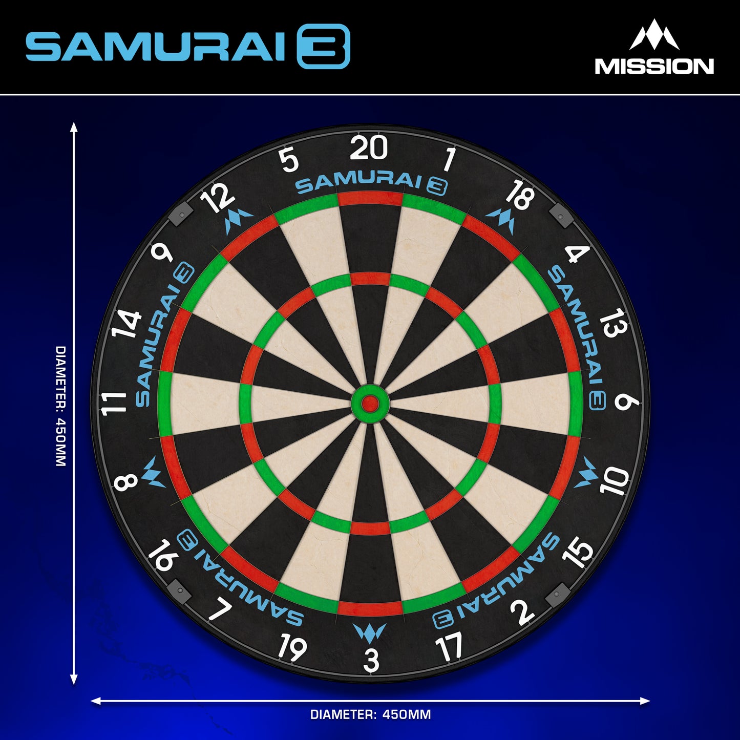 Samurai 3 Dartboard | Mission