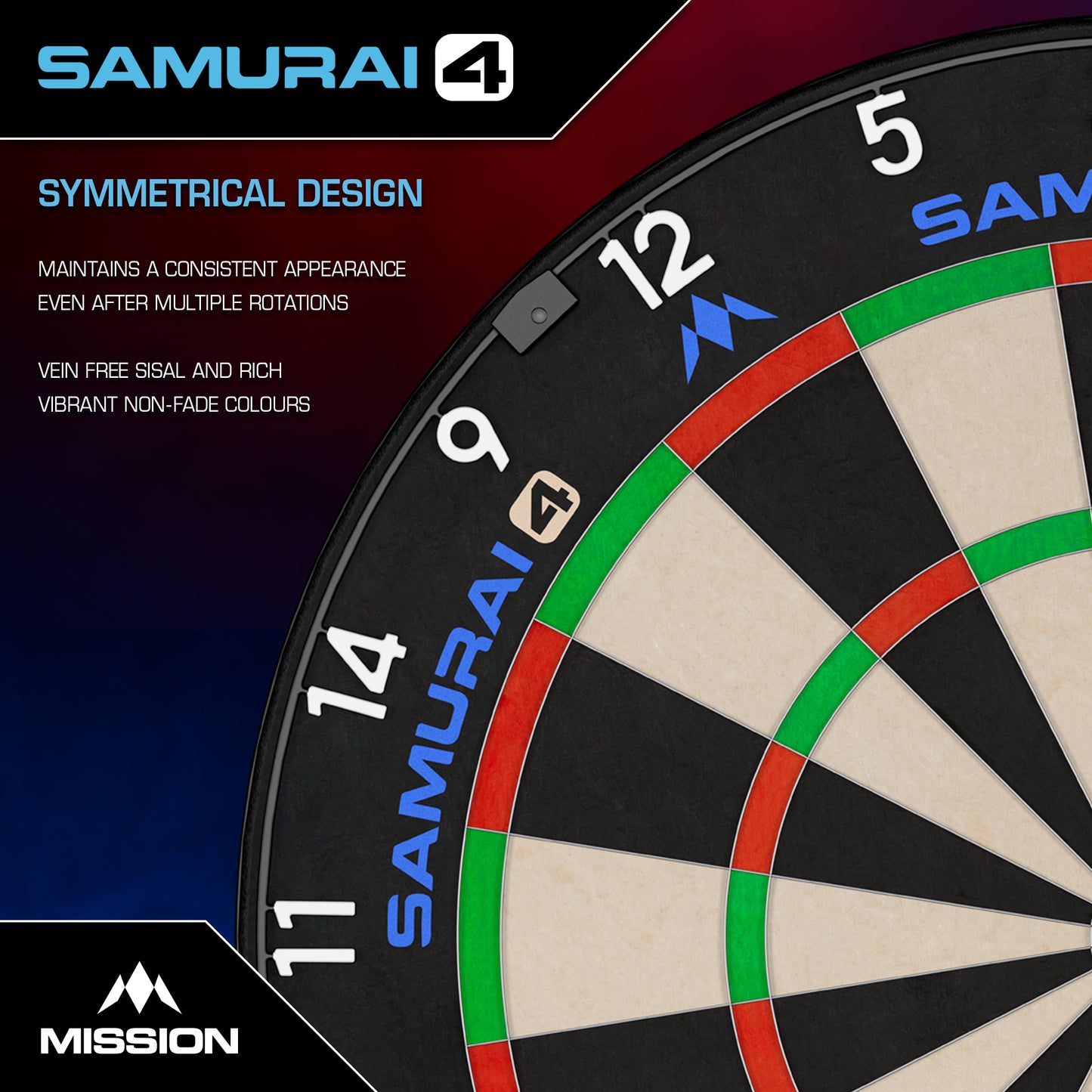 Samurai 4 Dartboard | Mission