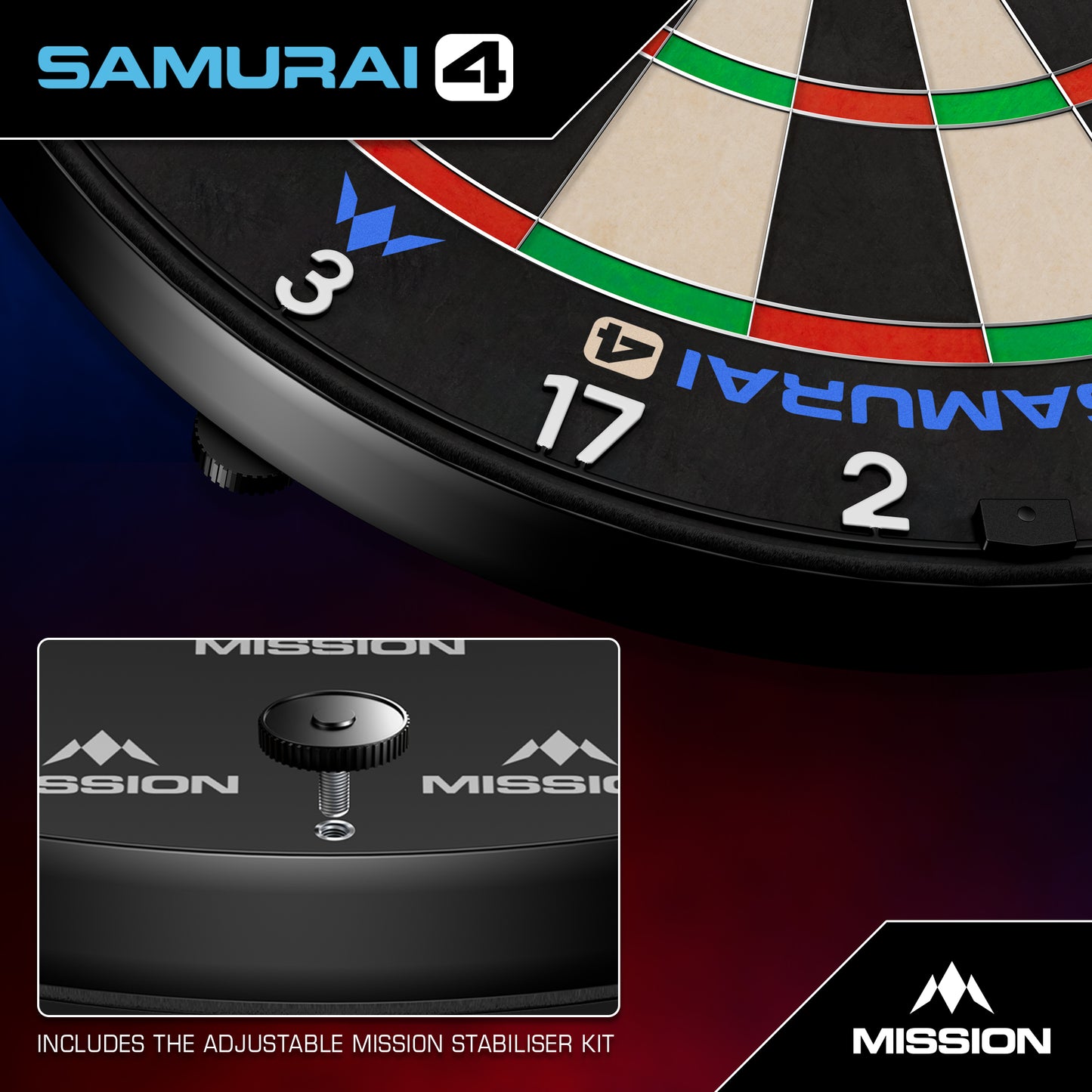 Samurai 4 Dartboard | Mission