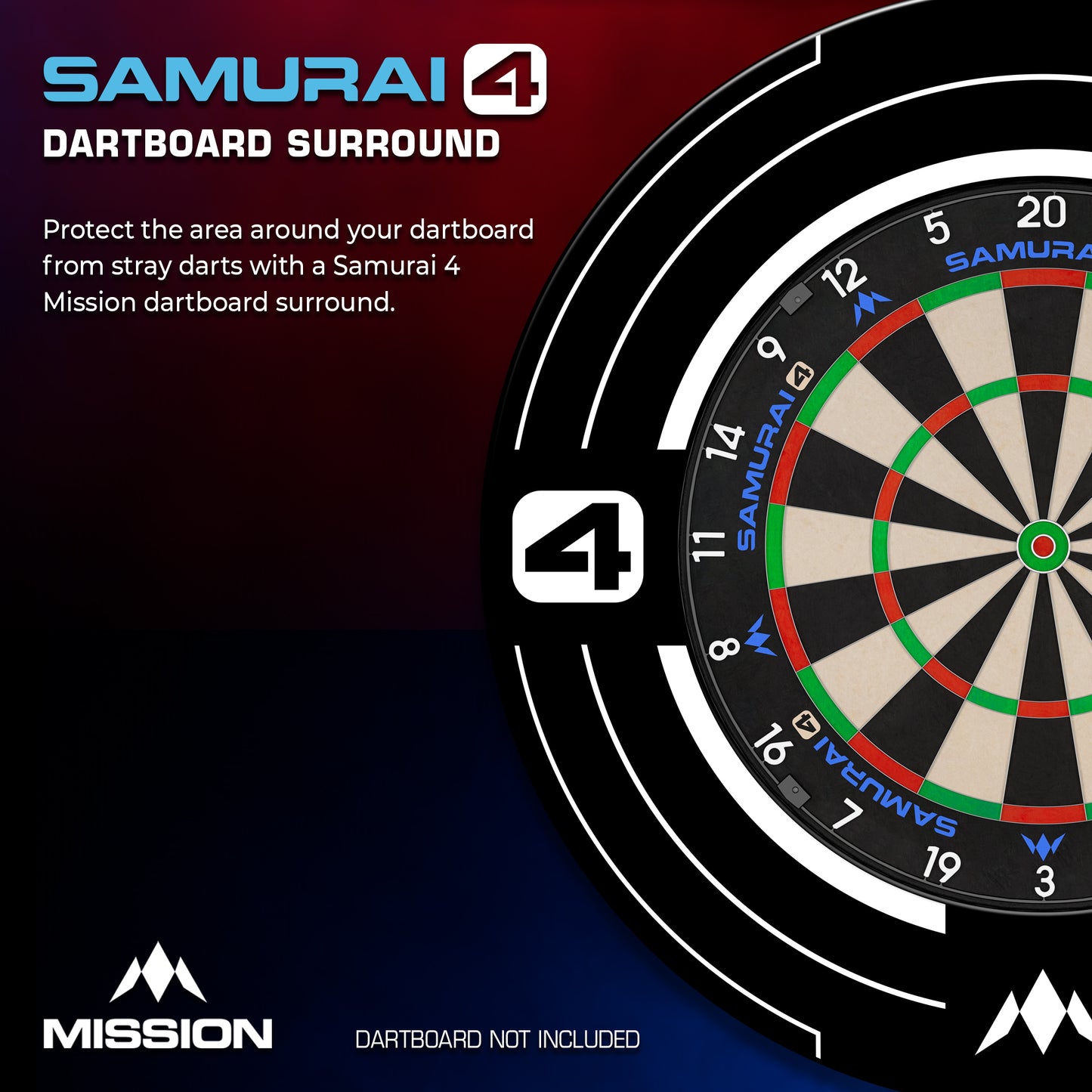 Samurai 4 Dartboard Surround | Mission