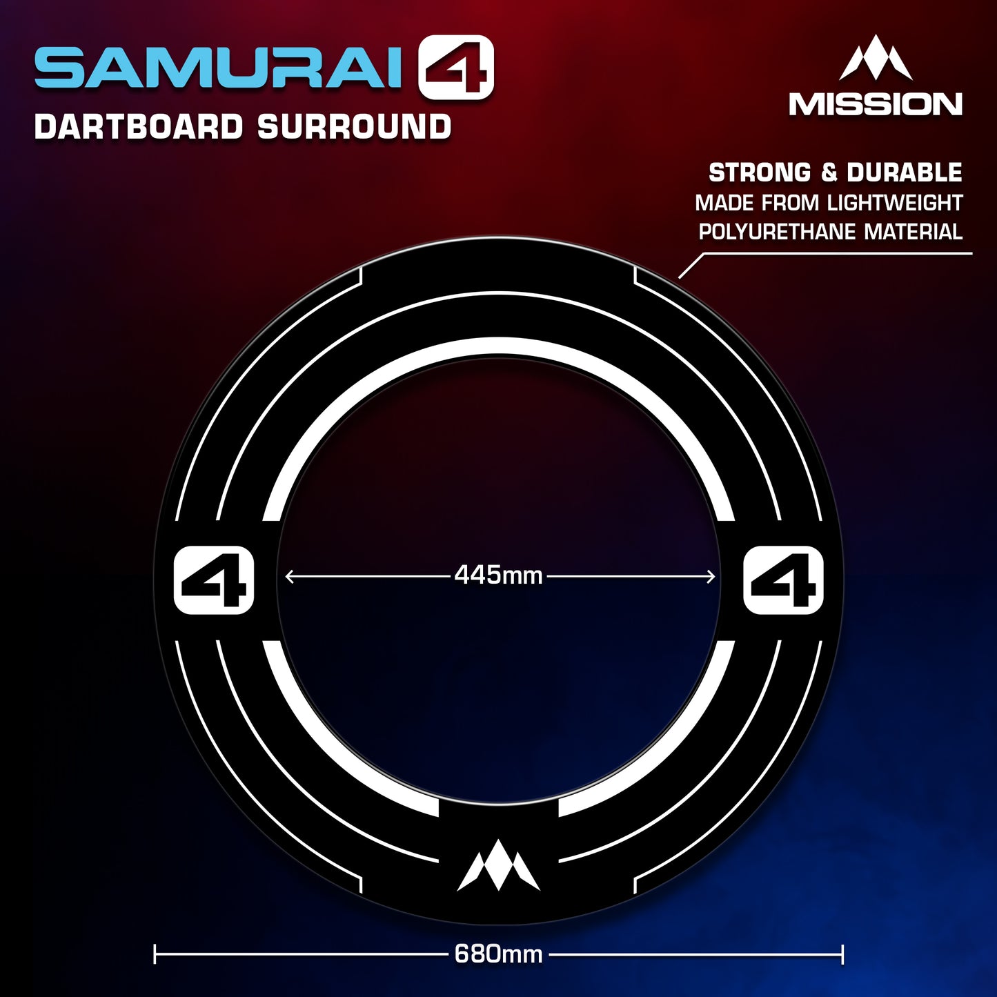 Samurai 4 Dartboard Surround | Mission