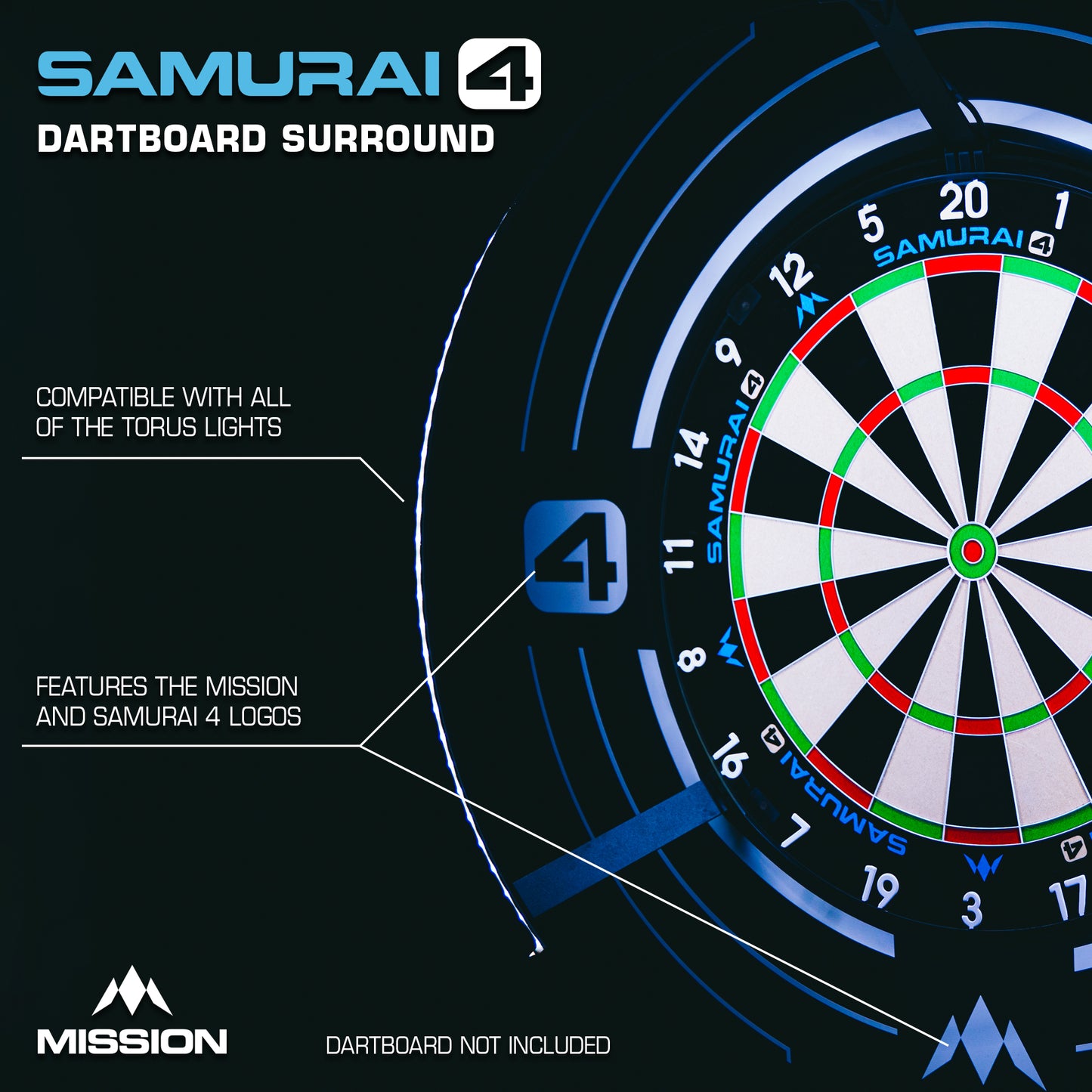 Samurai 4 Dartboard Surround | Mission