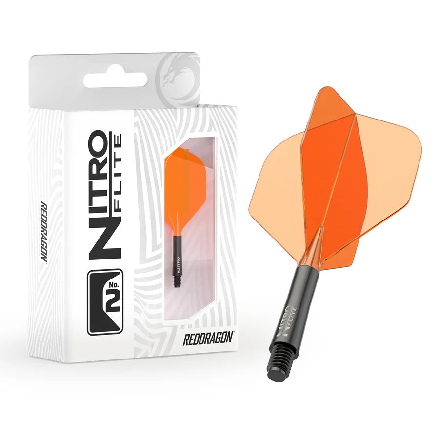 Nitro Flite Integrated Flight & Shaft Black & Orange | Red Dragon