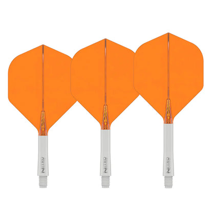 Nitro Flite Integrated Flight & Shaft White & Orange | Red Dragon