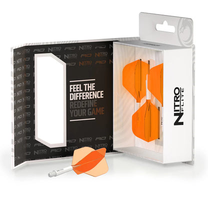 Nitro Flite Integrated Flight & Shaft White & Orange | Red Dragon