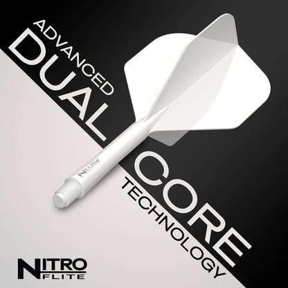Nitro Flite Integrated Flight & Shaft - White & White | Red Dragon