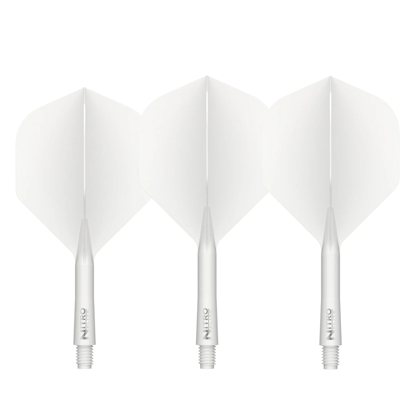 Nitro Flite Integrated Flight & Shaft - White & White | Red Dragon