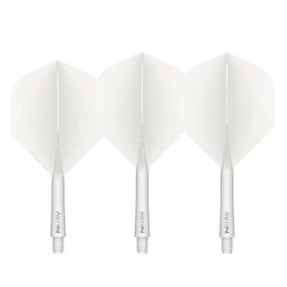 Nitro Flite Integrated Flight & Shaft - White & White | Red Dragon
