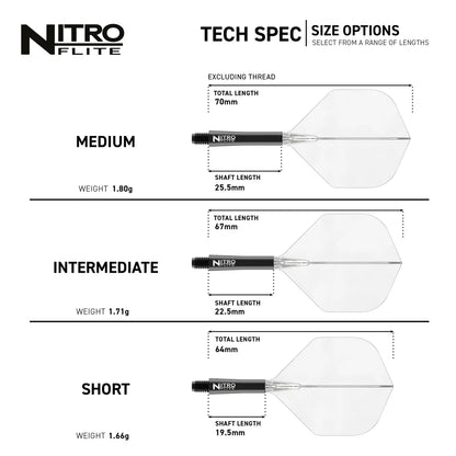 Nitro Flite Integrated Flight & Shaft - Black & Clear | Red Dragon