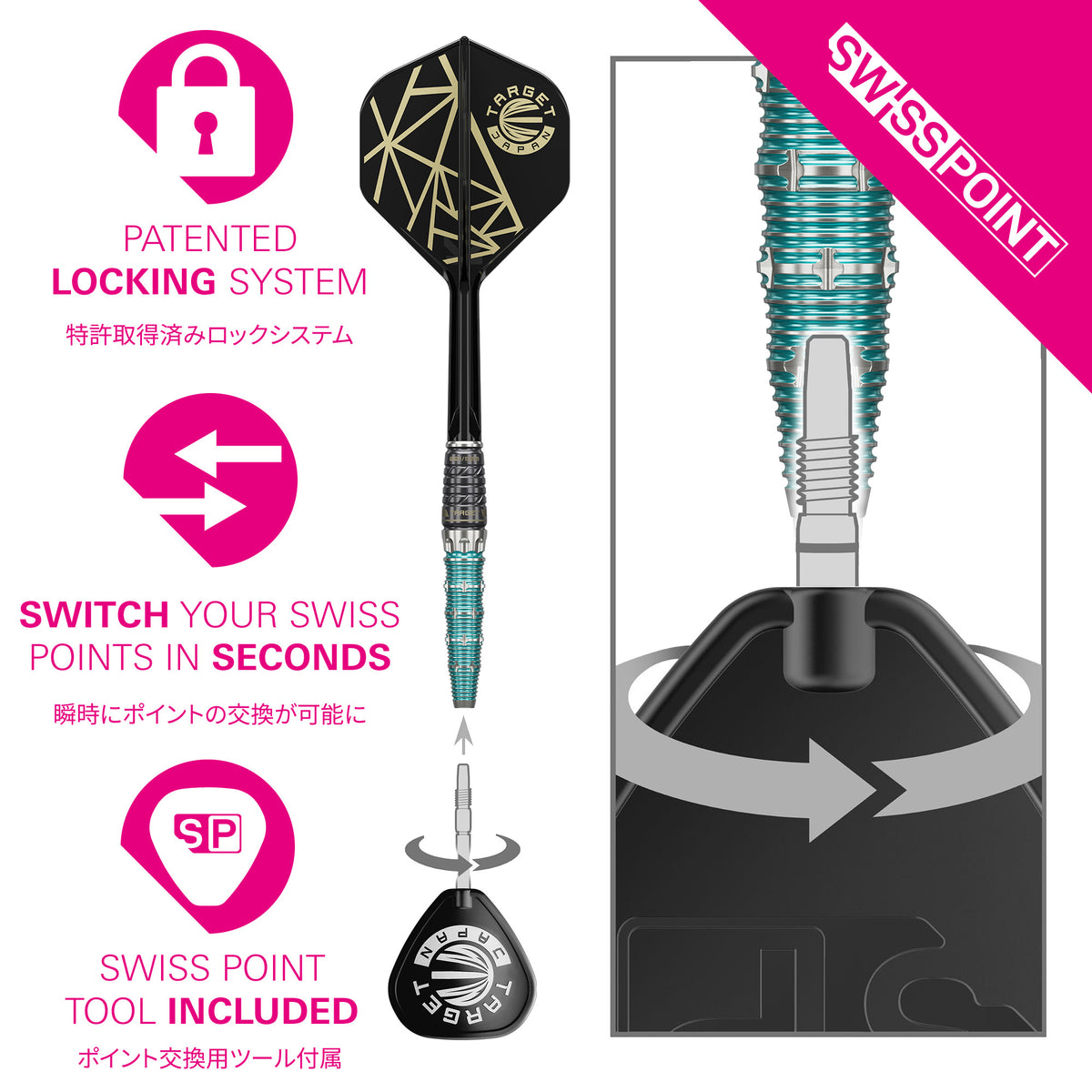 The Miracle x Rising Sun Champions Limited Edition SP Steel Tip Darts | Target Japan
