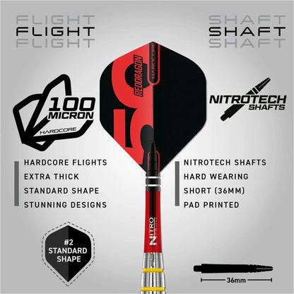 50th Anniversary Collection - Chunky Stumpy 3 Steel Tip Darts | Red Dragon