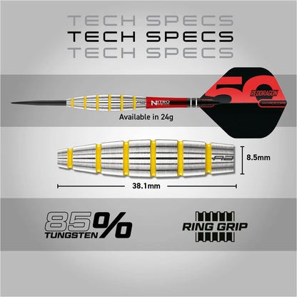 50th Anniversary Collection - Chunky Stumpy 3 Steel Tip Darts | Red Dragon
