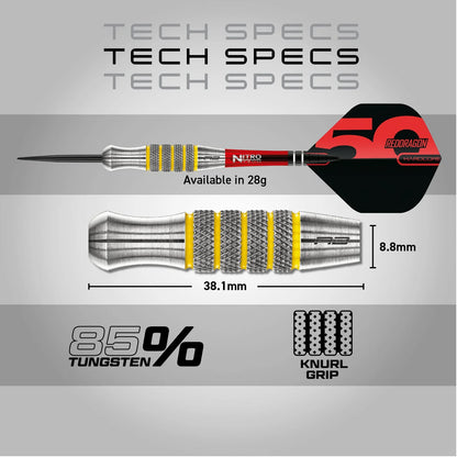50th Anniversary Collection - Chunky Stumpy 7 Steel Tip Darts | Red Dragon