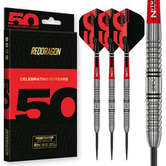 50th Anniversary Collection - Penetrator 1 Steel Tip Darts | Red Dragon