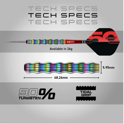 50th Anniversary Collection - Shockwave 1 Steel Tip Darts | Red Dragon