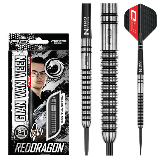 Gian van Veen Steel Tip Darts | Red Dragon