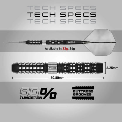 Recon Parallel Steel Tip Darts | Red Dragon