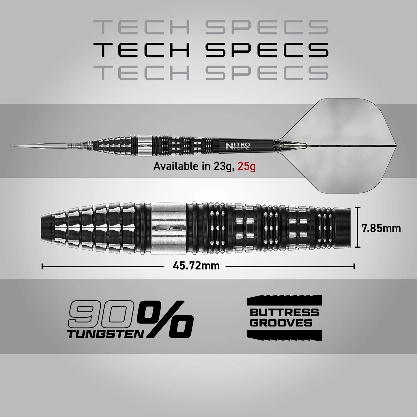 Recon Torpedo Steel Tip Darts | Red Dragon