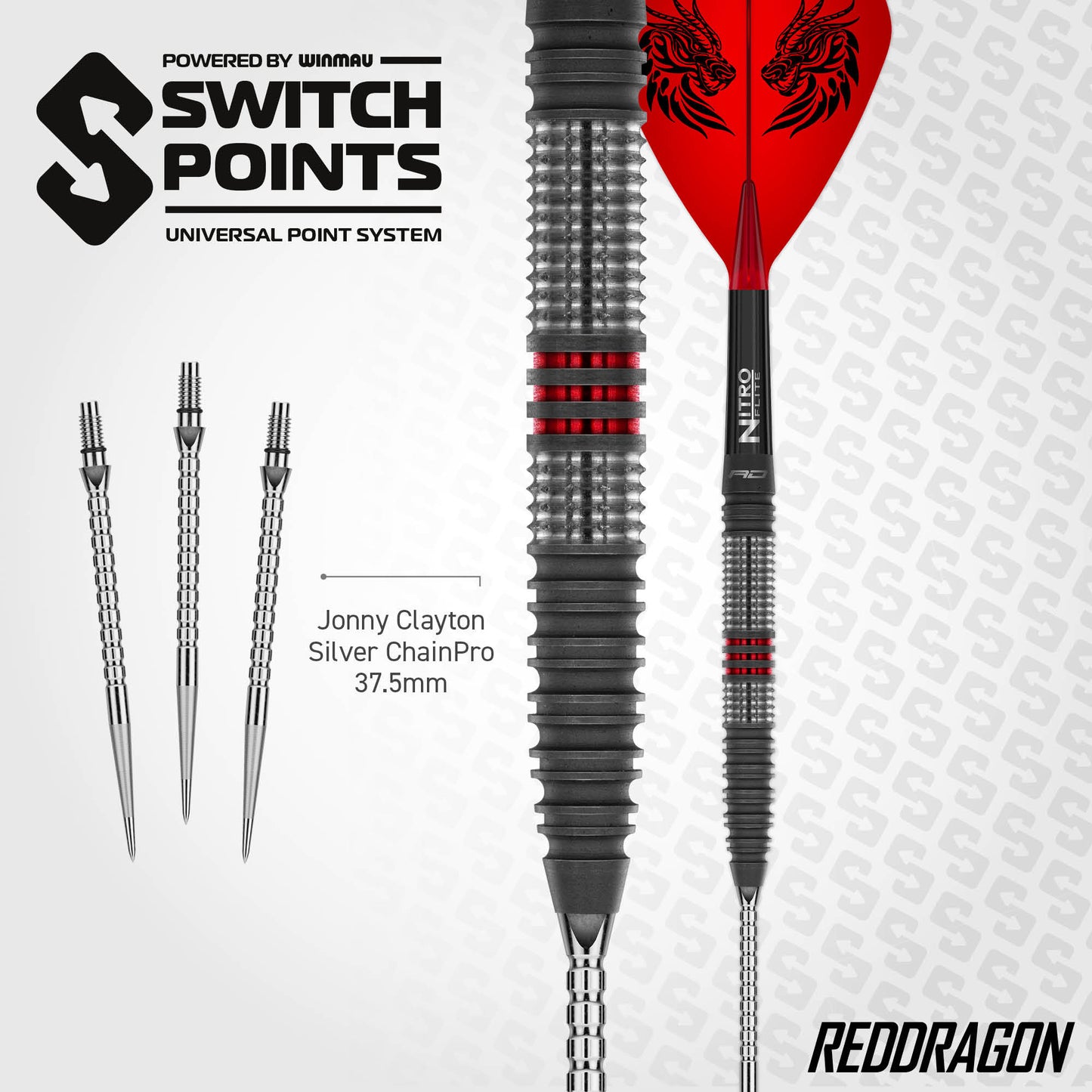 Jonny Clayton Hiraeth Switch Point Darts | Red Dragon