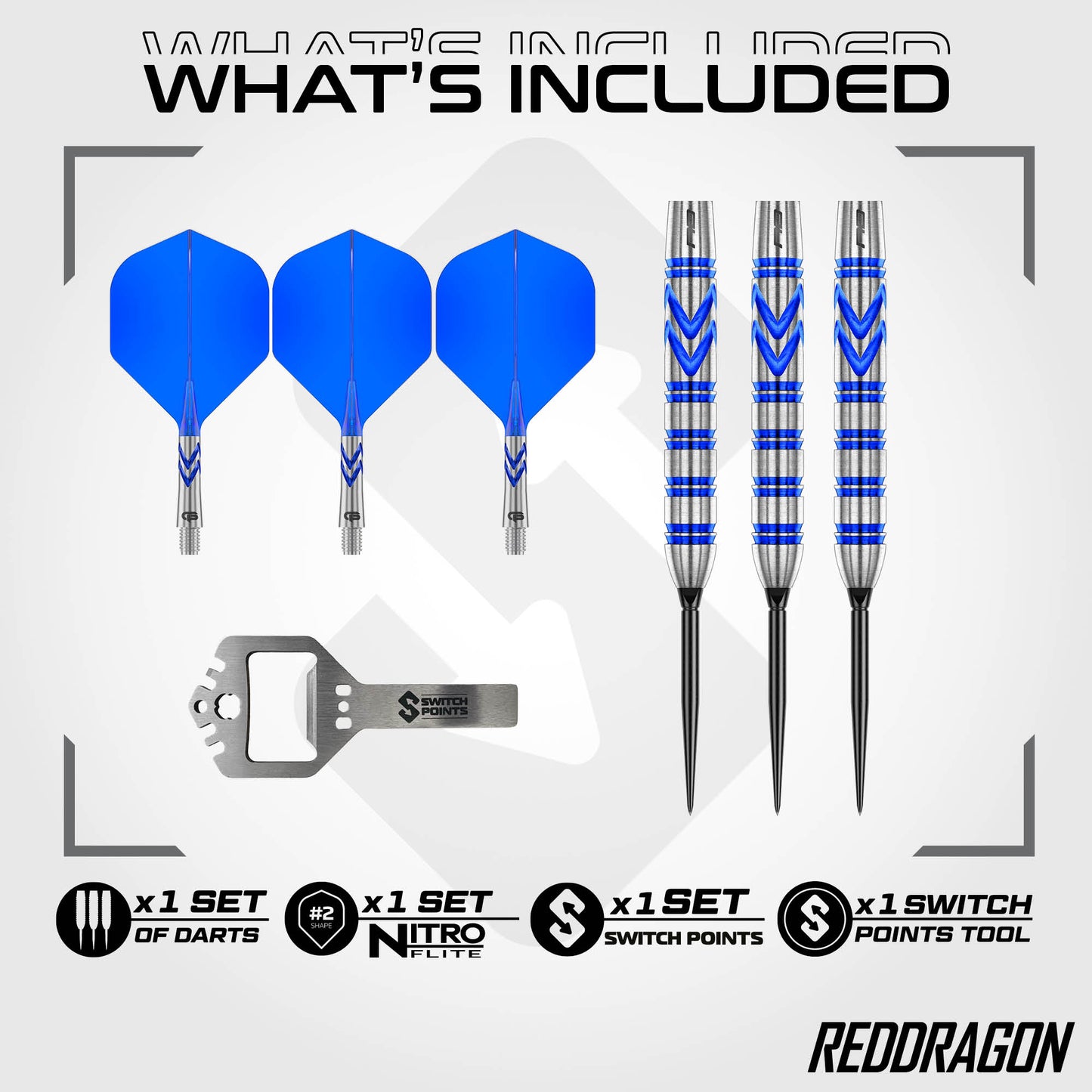 Gerwyn Price Blue Original Switch Point Darts | Red Dragon