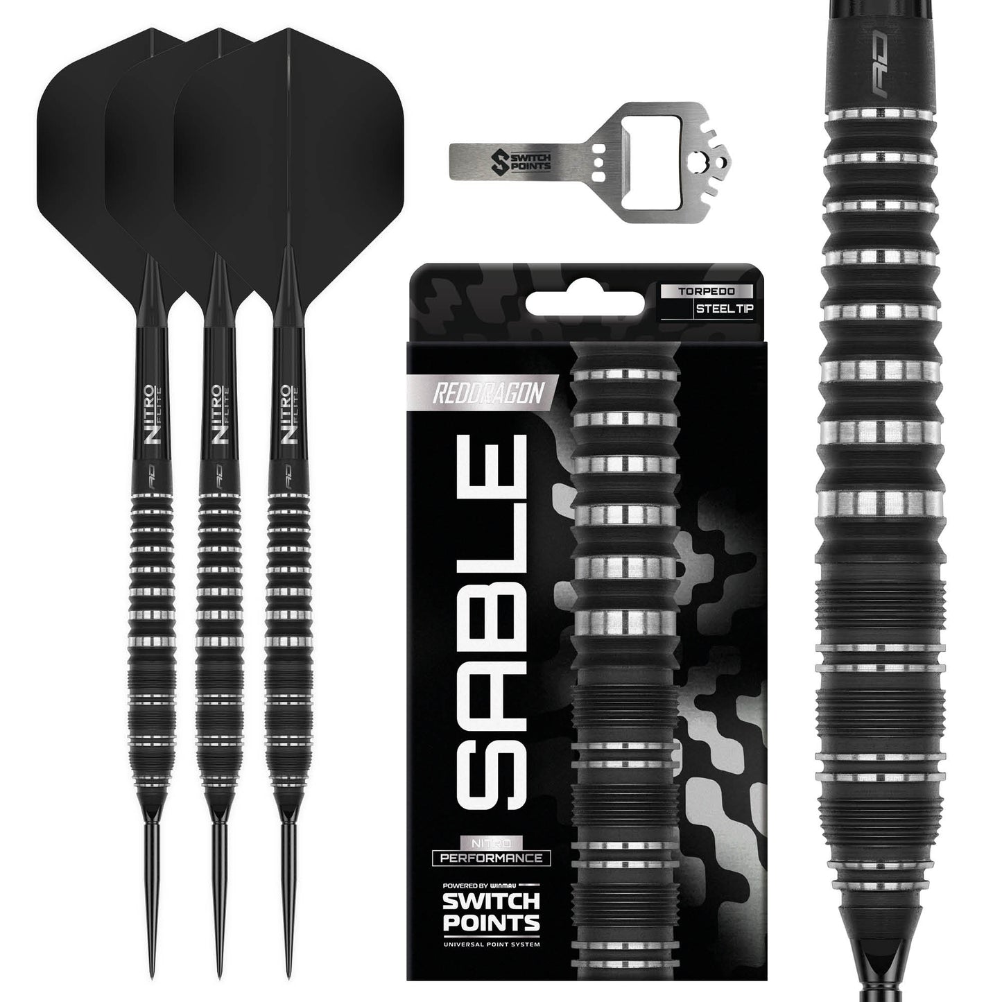 Sable 02 Torpedo Switch Point Darts | Red Dragon
