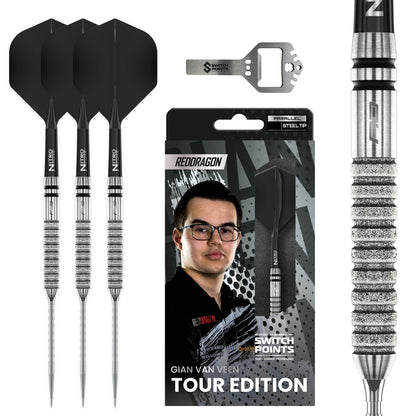 Gian Van Veen Tour Edition Switch Point Darts | Red Dragon
