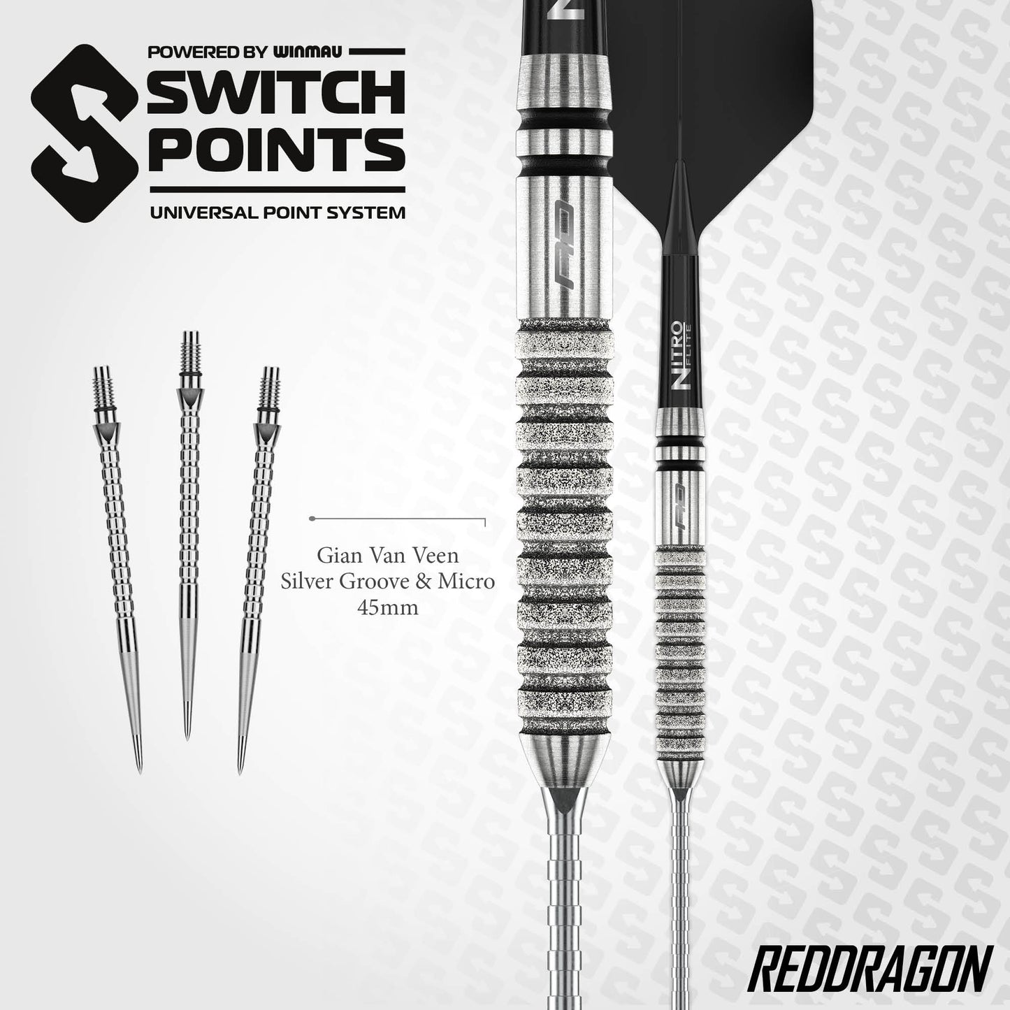Gian Van Veen Tour Edition Switch Point Darts | Red Dragon
