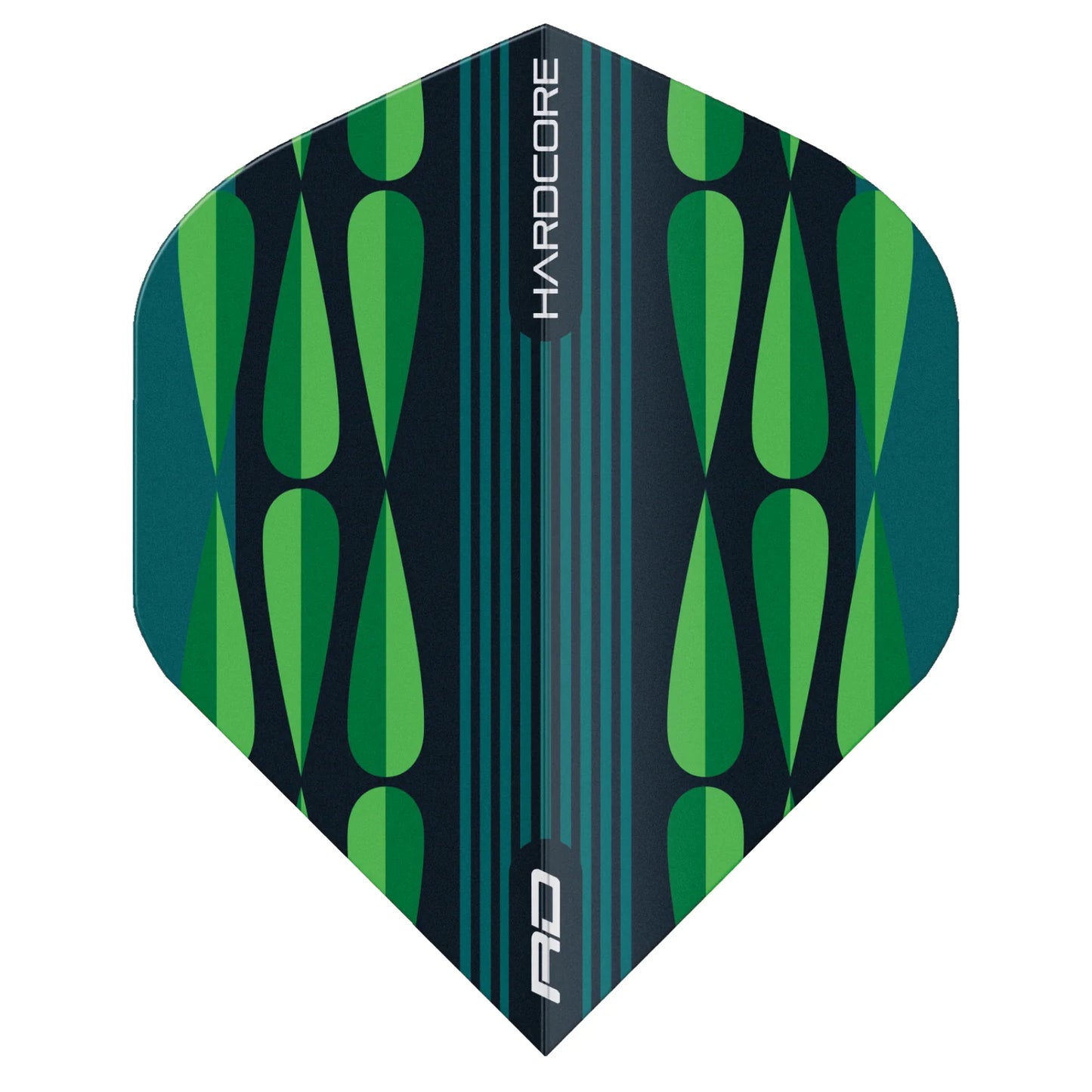 Green Teardrop Hardcore Radical Standard Dart Flights | Red Dragon