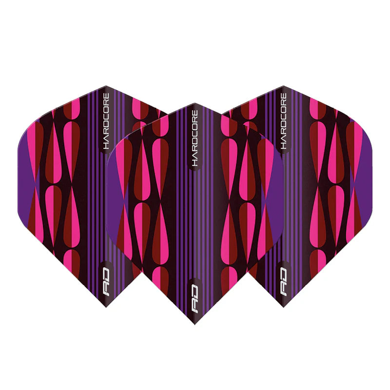 Pink Teardrop Hardcore Radical Standard Dart Flights | Red Dragon