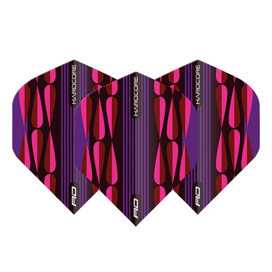 Pink Teardrop Hardcore Radical Standard Dart Flights | Red Dragon