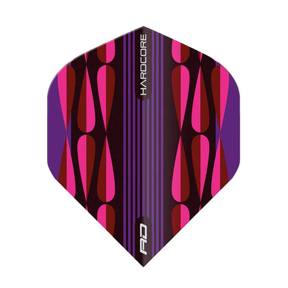 Pink Teardrop Hardcore Radical Standard Dart Flights | Red Dragon